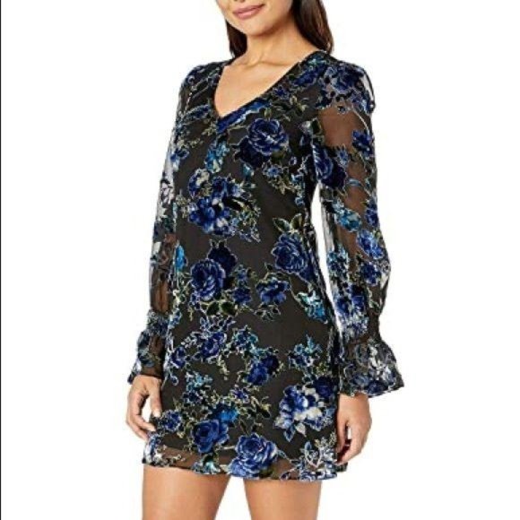 Laundry by Shelli Segal Velvet Burnout Dress NWT - Picture 5 of 13